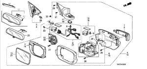 مراية جانبية يسار *NH624P 1*