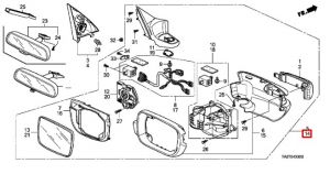 مراية جانبية يسار (AUTO TURN) *R530P*(BASQUE RED PEARL)
