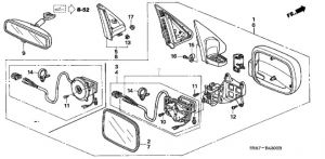 زجاج مراية جانبية