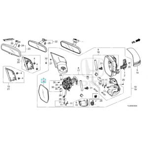 مراية جانبية يسار (R1300)