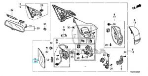 مراية جانبية يسار (R1300)
