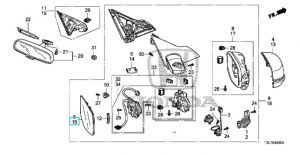 مراية جانبية يسار (R1300)