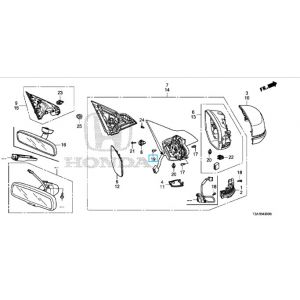 مراية جانبية يسار (كهربائية) *NH788P*