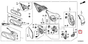 مراية جانبية يسار DOOR (AUTO TURN) *R94*