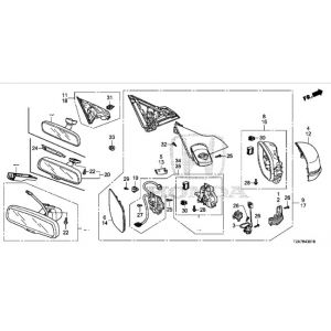 مراية جانبية يسار (طي أوتوماتيكي) *NH731P*