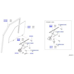منظم رفع و تنزيل زجاج الباب اليسار