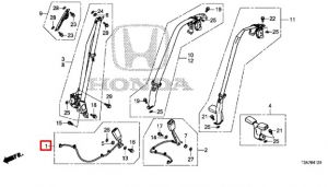مثبت حزام الأمان الأمامي اليمين *YR449L*(CASHMERE IVORY)