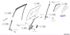 زجاج مثلث خلفي