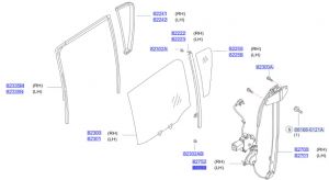 دينمو زجاج الباب الخلفي يسار