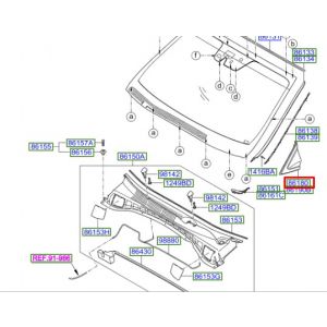 ديكور زجاج أمامي يسار
