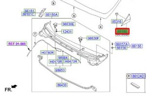 ديكور زجاج أمامي يسار