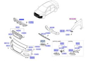 غطاء فوق شبك الصدام
