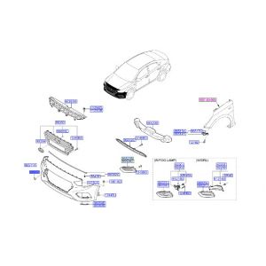 غطاء فتحة السحاب الأمامي