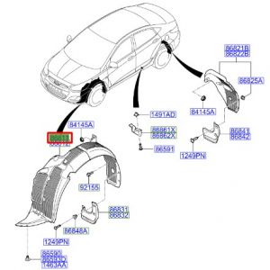 بطانة رفرف أمامي يسار