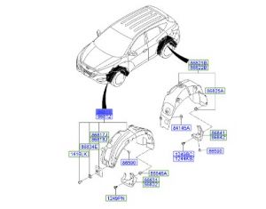 بطانة رفرف أمامي يسار