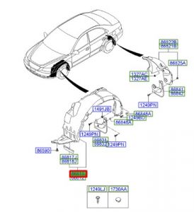 بطانة رفرف أمامي يسار