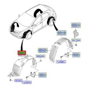 بطانة رفرف أمامي يسار