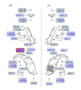 بطانة رفرف أمامي يمين