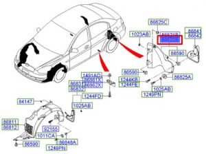 بطانة رفرف خلفي يمين