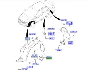 بطانة رفرف أمامي يمين