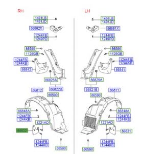 بطانة رفرف أمامي يمين