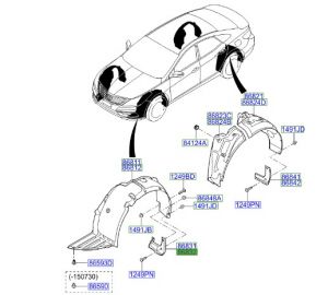 بطانة رفرف أمامي يمين