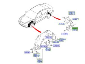 بطانة رفرف أمامي يسار