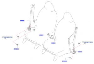 حزام الامان الأمامي يمين