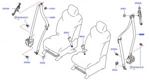 حزام الامان الأمامي يسار