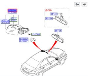 مراية جانبية يسار