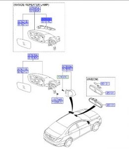 إضاءة إشارة مراية يسار