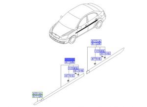 جلدة حزام باب أمامي يسار خارجية
