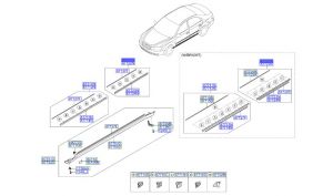 جلدة حزام باب خلفي يسار خارجية
