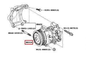 كمبروسر مكيف مع البكرة