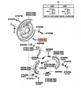 مسمار صاجة الفرامل الخلفية