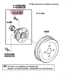 مسمار هوب خلفي يمين