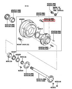مسمار هوب خلفي يسار