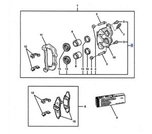 طقم إصلاح كليبر فرامل أمامي