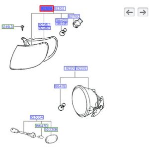 شمعة إشارة أمامية يسار