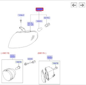 شمعة إشارة أمامية يسار