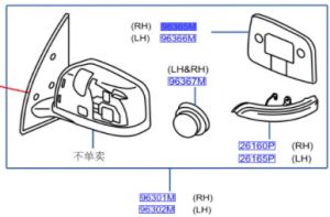 زجاج مراية جانبية