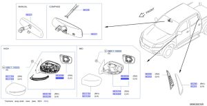 زجاج مراية جانبية