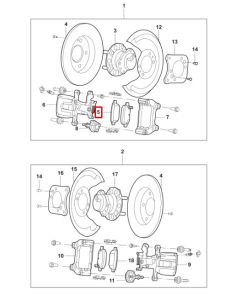فحمات فرامل خلفية يسار