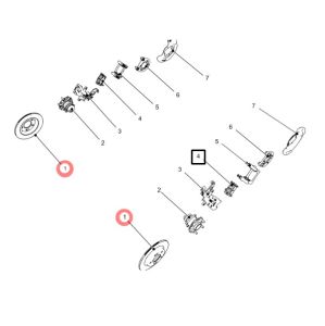 فحمات فرامل خلفية يمين