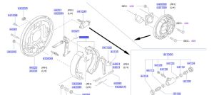 طقم قماشات فرامل خلفية