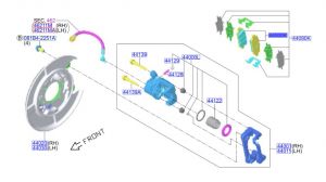 فحمات فرامل خلفية
