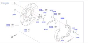 طقم قماشات فرامل خلفية