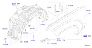 رفرف أمامي يسار