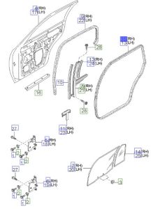 جلدة باب خلفي يمين