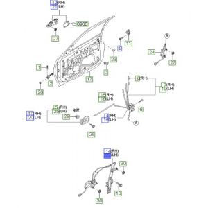منظم رفع و تنزيل زجاج الباب الأمامي يسار